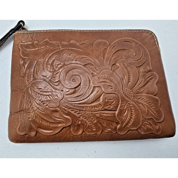 Patricia Nash Tooled Wristlet Florence Capri Leather Limited Style #P24907 - Picture 2 of 10